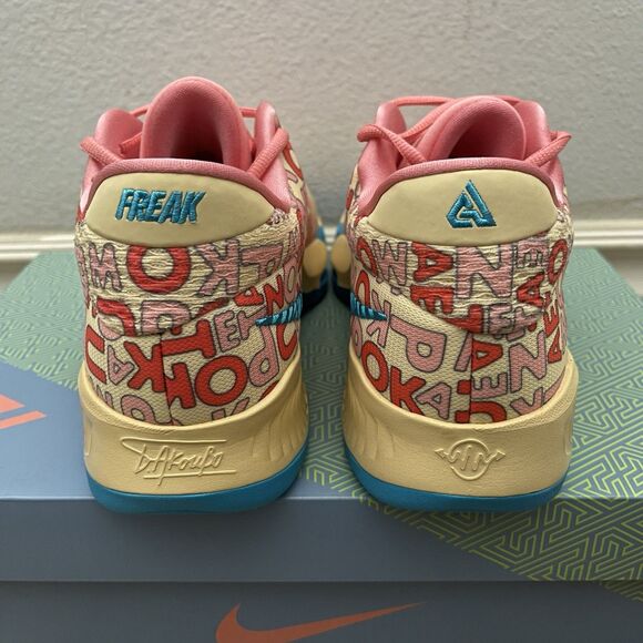 Nike Zoom Freak 4 Letter Bros Vanilla Lightning Coral Size 10